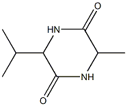 3-Isopropyl-6-methylpiperazine-2,5-dione 结构式