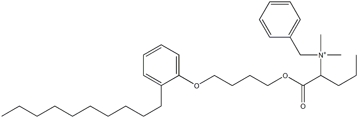 N,N-Dimethyl-N-benzyl-N-[1-[[4-(2-decylphenyloxy)butyl]oxycarbonyl]butyl]aminium 结构式