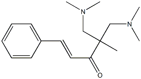 5-(Dimethylamino)-4-[(dimethylamino)methyl]-4-methyl-1-(phenyl)-1-penten-3-one 结构式