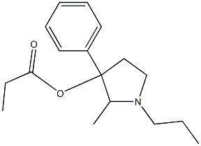 2-Methyl-3-phenyl-1-propylpyrrolidin-3-ol propionate 结构式