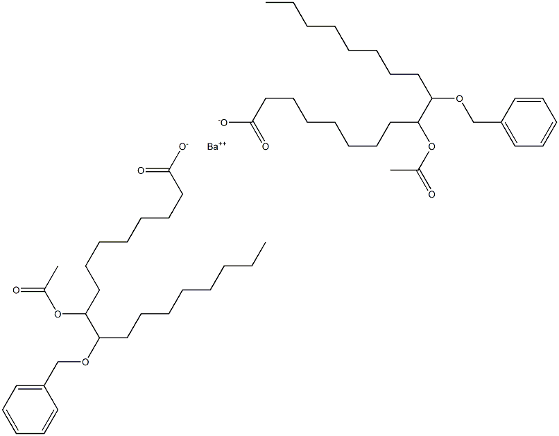 Bis(10-benzyloxy-9-acetyloxystearic acid)barium salt 结构式