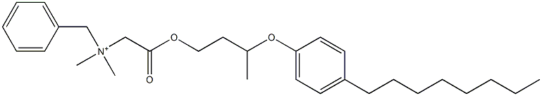 N,N-Dimethyl-N-benzyl-N-[[[3-(4-octylphenyloxy)butyl]oxycarbonyl]methyl]aminium 结构式