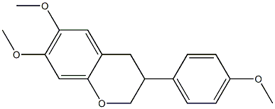 6,7-Dimethoxy-3-(4-methoxyphenyl)-3,4-dihydro-2H-1-benzopyran 结构式