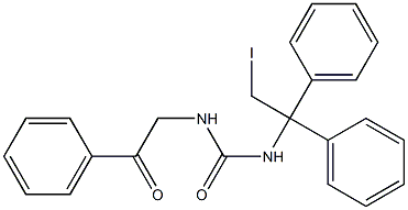 N-(2-Iodo-1,1-diphenylethyl)-N'-(phenylcarbonylmethyl)urea 结构式