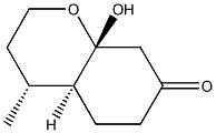 (4R,4aS,8aR)-8a-Hydroxy-4-methyloctahydro-2H-1-benzopyran-7-one 结构式