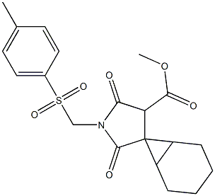 1'-(Tosylmethyl)-2',5'-dioxospiro[bicyclo[4.1.0]heptane-7,3'-pyrrolidine]-4'-carboxylic acid methyl ester 结构式