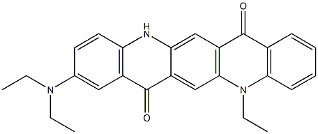 2-(Diethylamino)-12-ethyl-5,12-dihydroquino[2,3-b]acridine-7,14-dione 结构式