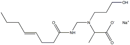 2-[N-(3-Hydroxypropyl)-N-(4-octenoylaminomethyl)amino]propionic acid sodium salt 结构式