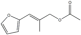 2-(3-Acetoxy-2-methyl-1-propenyl)furan 结构式