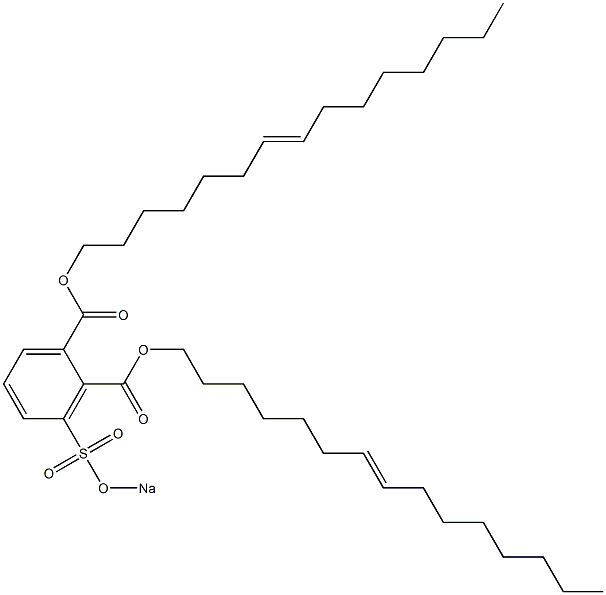 3-(Sodiosulfo)phthalic acid di(7-pentadecenyl) ester 结构式