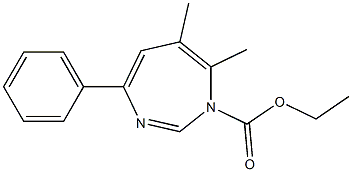 6,7-Dimethyl-4-phenyl-1H-1,3-diazepine-1-carboxylic acid ethyl ester 结构式