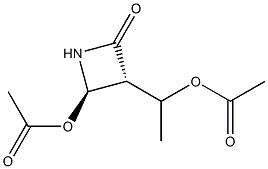 (3R,4R)-4-Acetoxy-3-(1-acetoxyethyl)azetidin-2-one 结构式