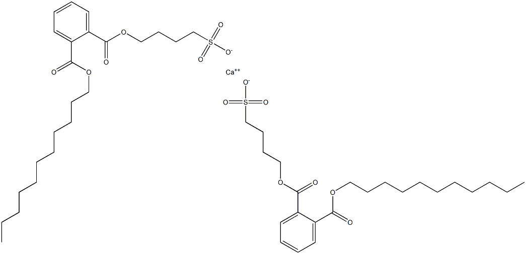 Bis[4-[(2-undecyloxycarbonylphenyl)carbonyloxy]butane-1-sulfonic acid]calcium salt 结构式