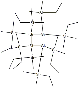 Octa[dimethyl(ethyl)silyl]cyclotetrasilane 结构式