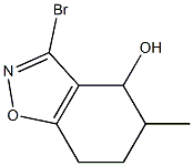 3-Bromo-4,5,6,7-tetrahydro-5-methyl-1,2-benzisoxazol-4-ol 结构式