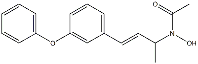 N-[(E)-3-(3-Phenoxyphenyl)-1-methyl-2-propenyl]acetohydroxamic acid 结构式