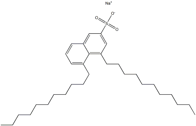 4,5-Diundecyl-2-naphthalenesulfonic acid sodium salt 结构式