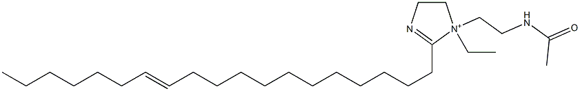 1-[2-(Acetylamino)ethyl]-1-ethyl-2-(12-nonadecenyl)-2-imidazoline-1-ium 结构式