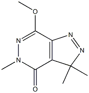 3,3,5-Trimethyl-7-methoxy-3H-pyrazolo[3,4-d]pyridazin-4(5H)-one 结构式