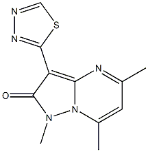 1,5,7-Trimethyl-3-(1,3,4-thiadiazol-2-yl)pyrazolo[1,5-a]pyrimidin-2(1H)-one 结构式