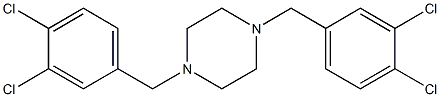 1,4-Bis(3,4-dichlorobenzyl)piperazine 结构式