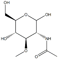 2-(Acetylamino)-3-O-methyl-2-deoxy-D-glucopyranose 结构式