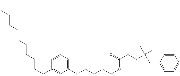 N,N-Dimethyl-N-benzyl-N-[2-[[4-(3-undecylphenyloxy)butyl]oxycarbonyl]ethyl]aminium 结构式