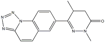 1-Methyl-4,5-dihydro-4-methyl-3-(tetrazolo[1,5-a]quinolin-7-yl)pyridazin-6(1H)-one 结构式