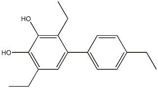 3,6-Diethyl-4-(4-ethylphenyl)benzene-1,2-diol 结构式