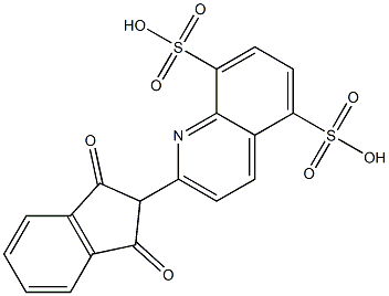 2-(1,3-Dioxoindan-2-yl)quinoline-5,8-disulfonic acid 结构式