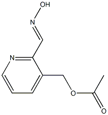 Acetic acid [2-[(hydroxyimino)methyl]-3-pyridinyl]methyl ester 结构式