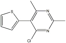 4-Chloro-5-(2-thienyl)-2,6-dimethylpyrimidine 结构式