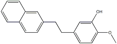 2-Methoxy-5-[2-(2-naphtyl)ethyl]phenol 结构式