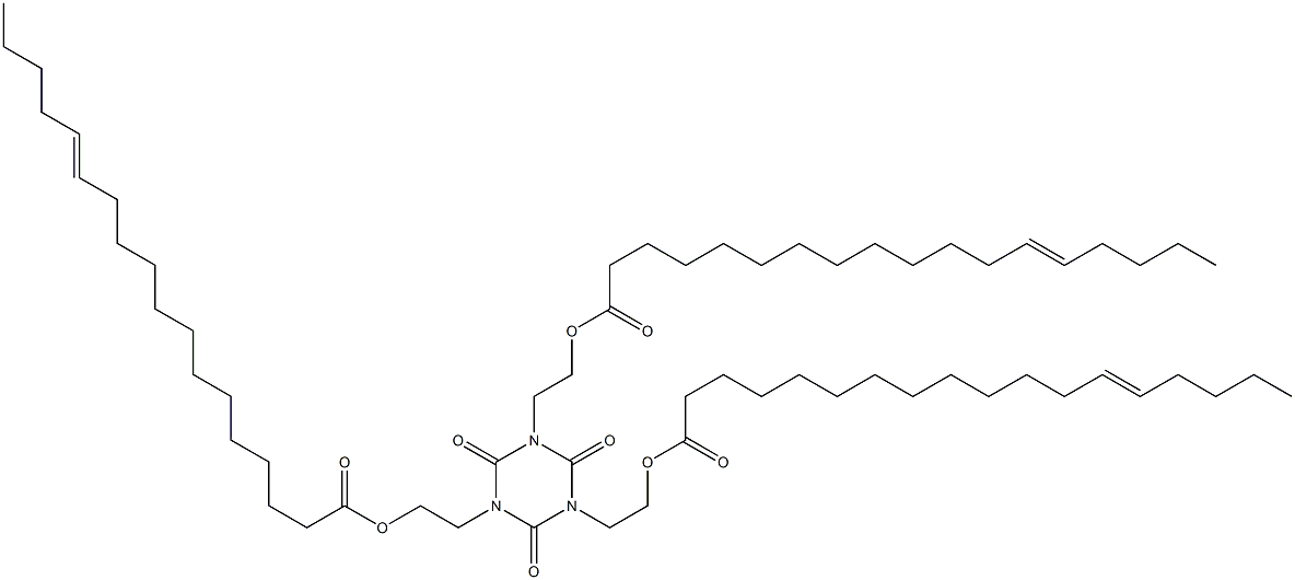 1,3,5-Tris[2-(13-octadecenoyloxy)ethyl]hexahydro-1,3,5-triazine-2,4,6-trione 结构式