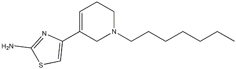 2-Amino-4-[(1-heptyl-1,2,5,6-tetrahydropyridin)-3-yl]thiazole 结构式