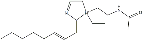 1-[2-(Acetylamino)ethyl]-1-ethyl-2-(2-octenyl)-3-imidazoline-1-ium 结构式