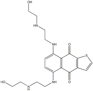 5,8-Bis[2-(2-hydroxyethylamino)ethylamino]naphtho[2,3-b]thiophene-4,9-dione 结构式
