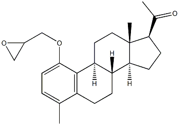 1-(Oxiranylmethoxy)-4-methyl-19-norpregna-1,3,5(10)-trien-20-one 结构式