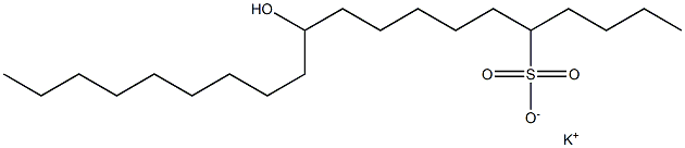 11-Hydroxyicosane-5-sulfonic acid potassium salt 结构式