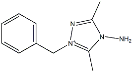 4-Amino-1-benzyl-3,5-dimethyl-4H-1,2,4-triazol-1-ium 结构式