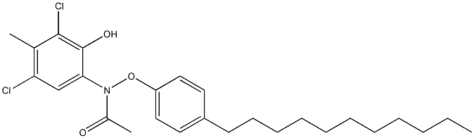 2-(4-Undecylphenoxyacetylamino)-4,6-dichloro-5-methylphenol 结构式