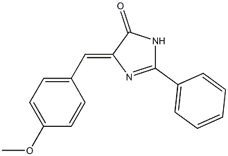 2-Phenyl-4-[(Z)-4-methoxyphenylmethylene]-1H-imidazol-5-one 结构式