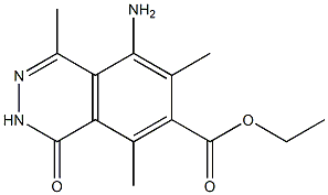 1,2-Dihydro-1-oxo-5-amino-4,6,8-trimethylphthalazine-7-carboxylic acid ethyl ester 结构式