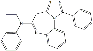 1-Phenyl-5-(ethylphenylamino)-4H-[1,2,4]triazolo[4,3-a][1,5]benzodiazepine 结构式