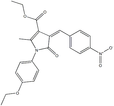 1-[4-Ethoxyphenyl]-2-methyl-5-oxo-4-[4-nitrobenzylidene]-4,5-dihydro-1H-pyrrole-3-carboxylic acid ethyl ester 结构式