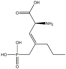 (2S,3E)-2-Amino-4-(phosphonomethyl)-3-heptenoic acid 结构式