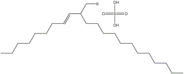 Sulfuric acid 2-(1-nonenyl)tetradecyl=potassium ester salt 结构式