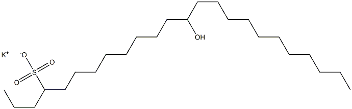 13-Hydroxytetracosane-4-sulfonic acid potassium salt 结构式