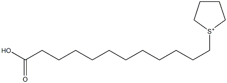 1-(11-Carboxyundecyl)thiolan-1-ium 结构式