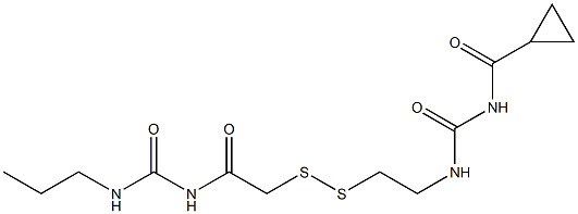 1-(Cyclopropylcarbonyl)-3-[2-[[(3-propylureido)carbonylmethyl]dithio]ethyl]urea 结构式